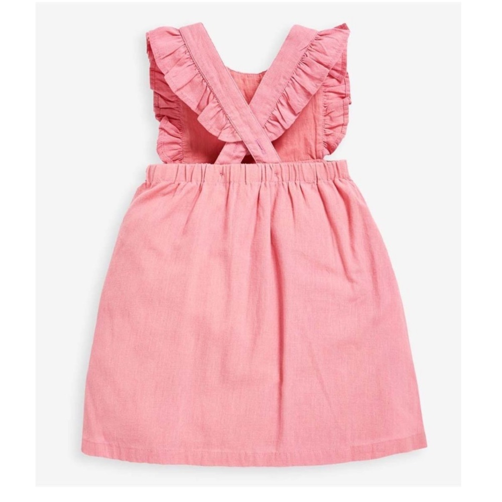 NWT Jojo Maman Bebe’ Pink Embroidered Summer Dress - Picture 2 of 3